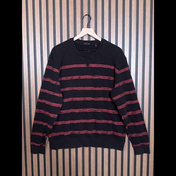 ATM Sweater XL Mens Black Red Striped Fleece Pullover Crewneck Terry,All Products : American Fashion Style Bags On Sale